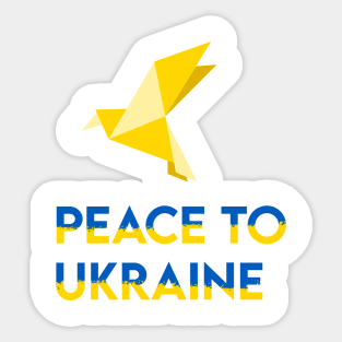 Ukraine Support promote peace yellow bird Sticker